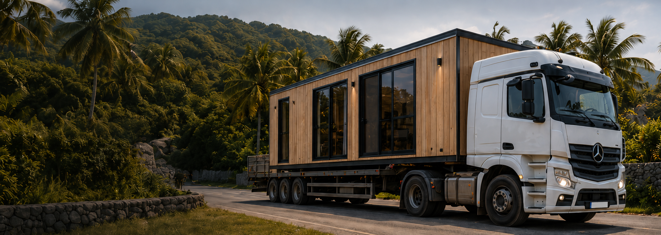 Livraison maison modulaire sur camion
